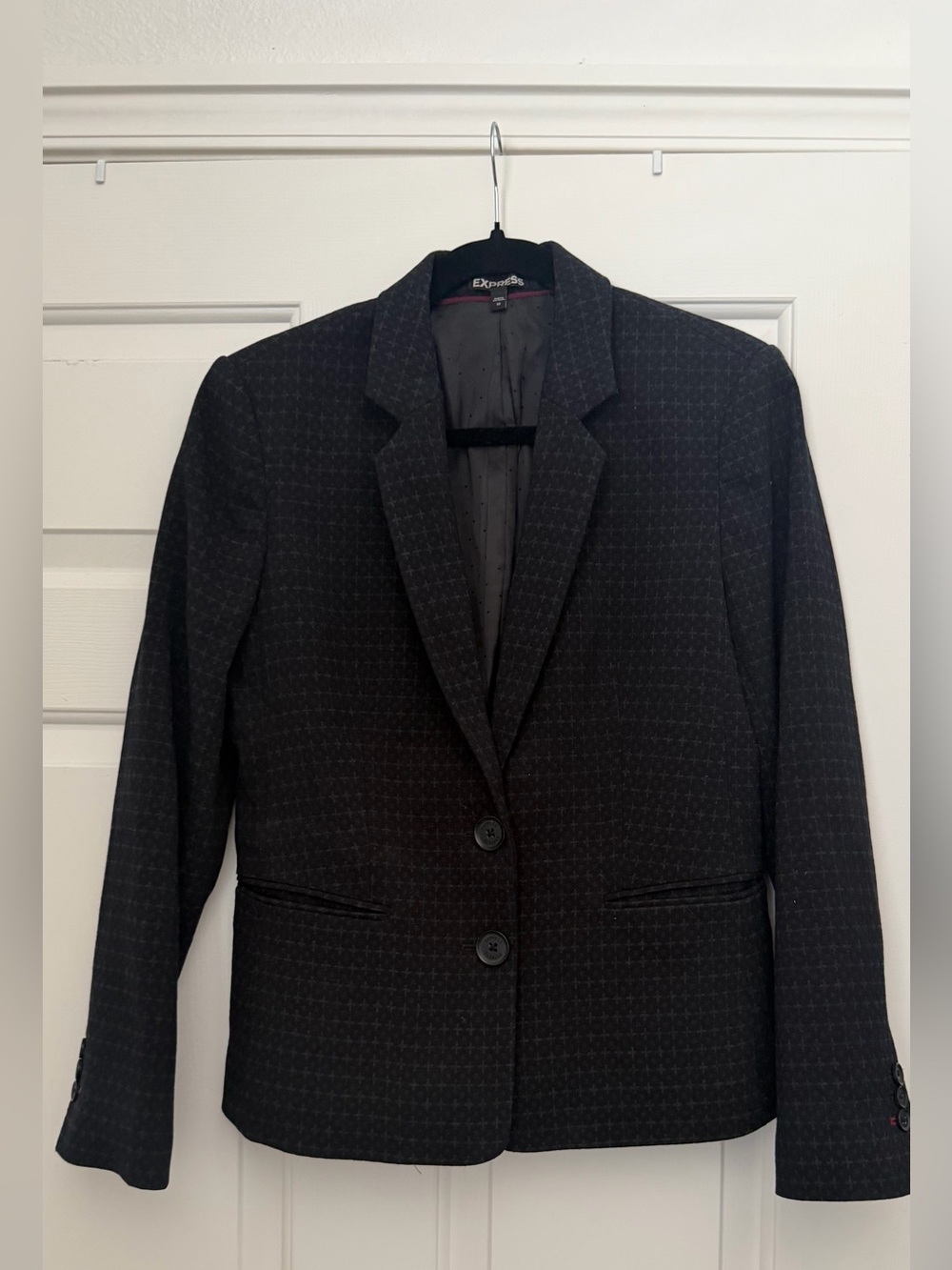 Express Navy Patterned Women's Blazer